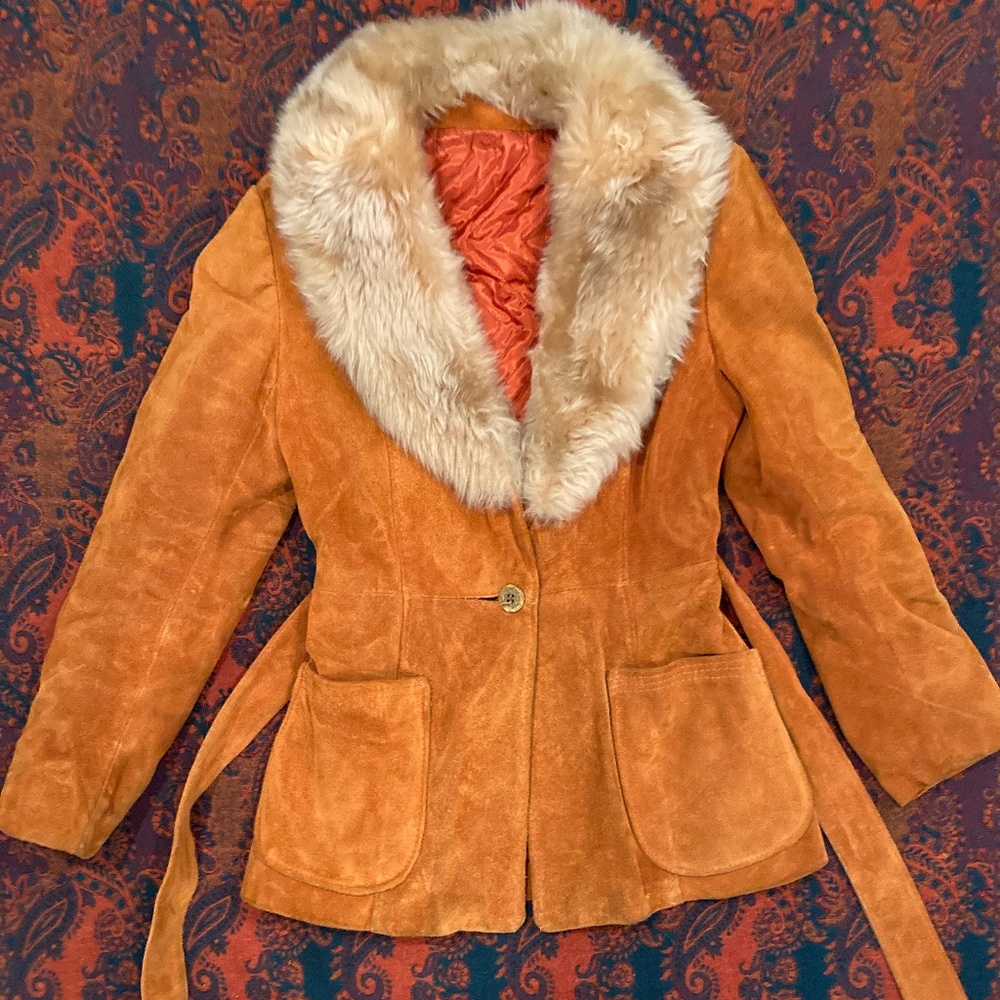 Vintage Suede/Fake Fur "Penny Lane" Coat, vintage size "5"